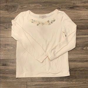 Loft long sleeved cream top